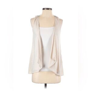 Armani exchange a/x. XS Cream Sleeveless Drape Vest 33